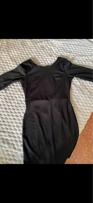 Vestido Negro Manga Larga