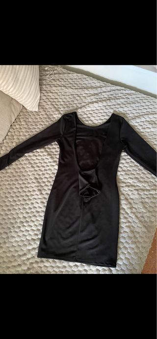 Vestido Negro Manga Larga