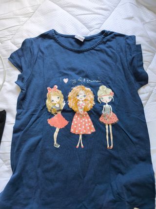 Camiseta niña negra - 3 chicas