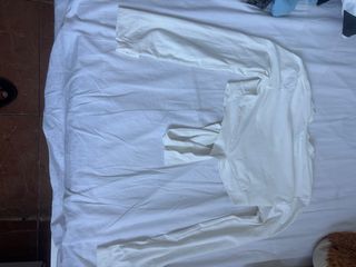Top blanco manga larga