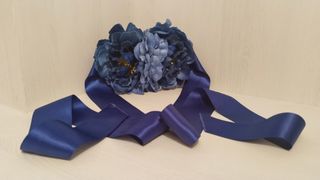 Cinturón para vestido azul fiesta