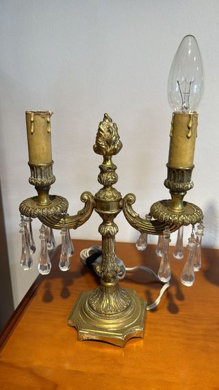 2 Lámparas Velas Doradas