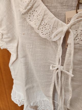 Blusa blanca lino. Nueva