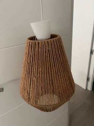Lámpara colgante de yute