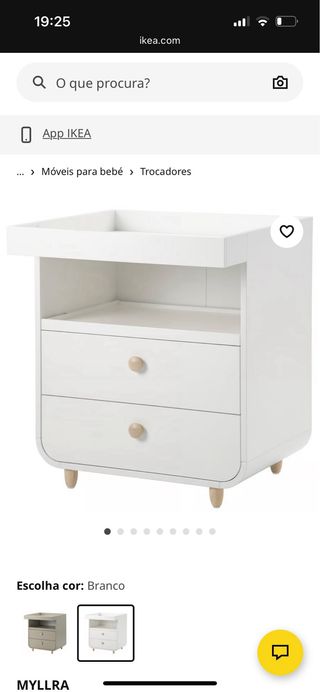 Trocador MYLLRA branco
