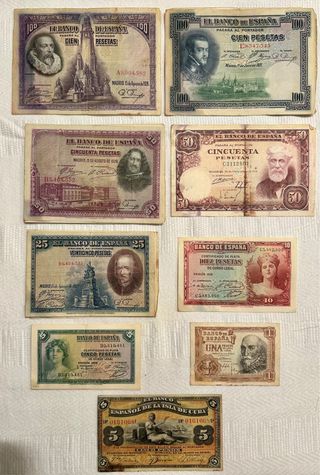 Billetes de colección (lote de 35 billetes)
