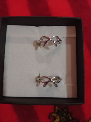 Anillos lazos plata - 2uds