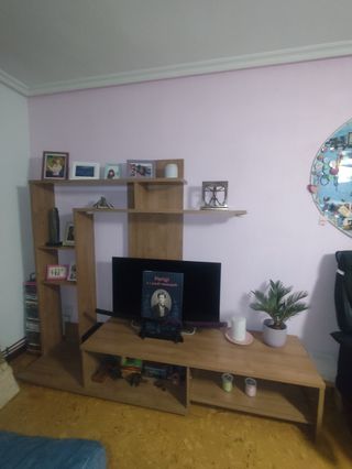 Mueble salón madera - Estanterías