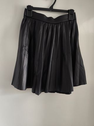 Mini Falda Escocesa Blanco-Negro