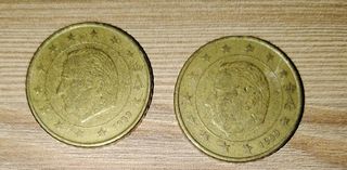 Moneda 50 céntimos Bélgica 1999