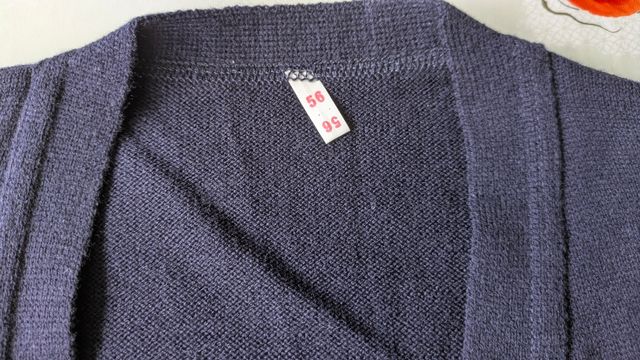 Chaqueta cubre camisa punto azul hombre