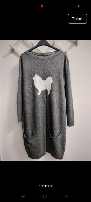 Vestito maglia grigio