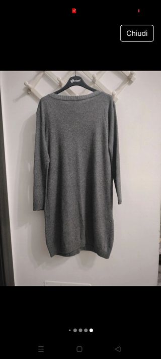 Vestito maglia grigio