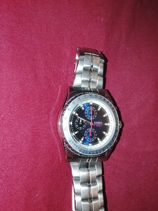 Reloj CASIO Cronografo - Azul Plata