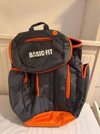 Mochila BasicFit Gris-Naranja
