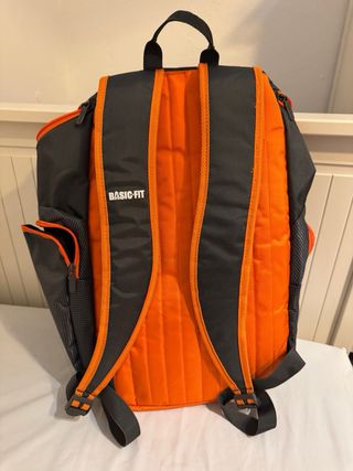 Mochila BasicFit Gris-Naranja