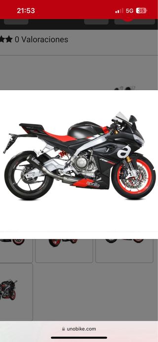 LÍNEA COMPLETA MIVV APRILIA RS660
