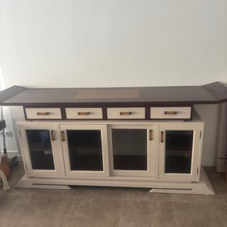 Mueble aparador madera - blanco y marrón