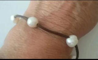 Pulseras Plata & Cordón - 3uds