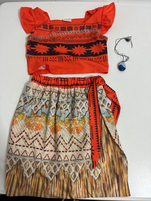 Disfraz Vaiana y muñeca de vaiana