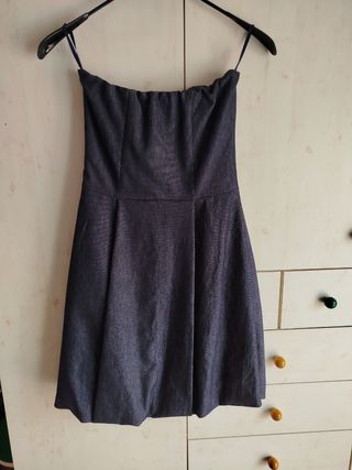 Vestido vaquero azul palabra de honor