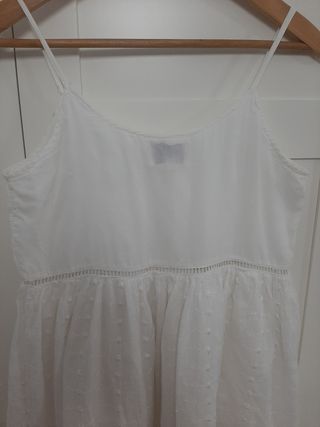 Vestido boho blanco bordado talla M-L