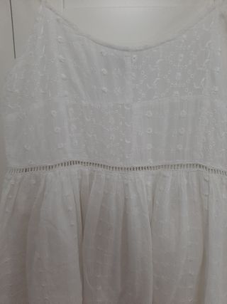 Vestido boho blanco bordado talla M-L