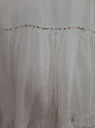 Vestido boho blanco bordado talla M-L