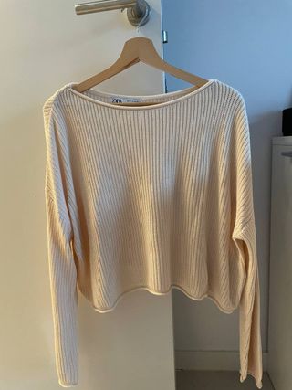 Jersey Zara beige talla XS