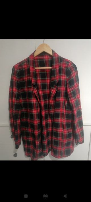 Blazer cuadros rojo-negro
