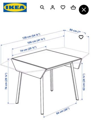 Mesa plegable IKEA + 2 sillas