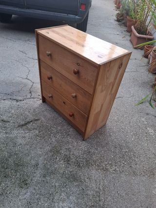 Cómoda madera 3 cajones