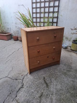 Cómoda madera 3 cajones