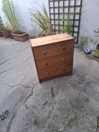 Cómoda madera 3 cajones