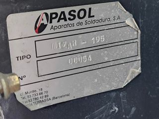Soldadora Apasol - Aparato de soldar