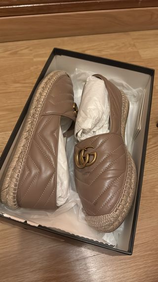 Alpargatas Gucci piel napa rafia