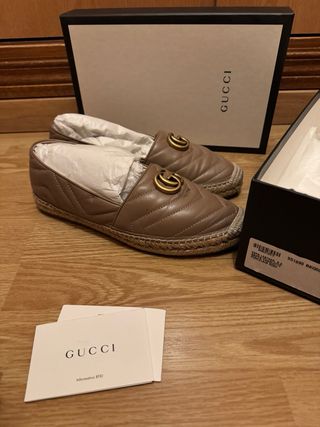 Alpargatas Gucci piel napa rafia