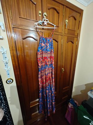 Vestido largo verano - rojo, azul