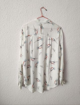 Blusa Zara colibríes T-M
