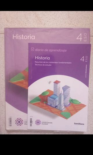 Libros de Lengua y Historia 4 ESO Santillana 