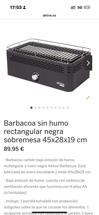 Barbacoa eléctrica portátil - Aktive