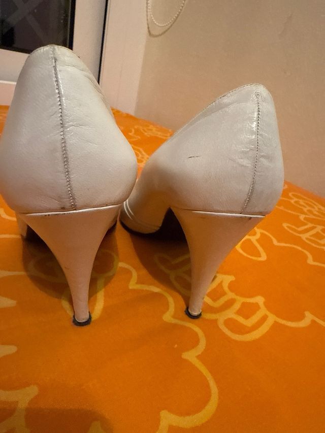 Zapatos novia blancos tacón alto