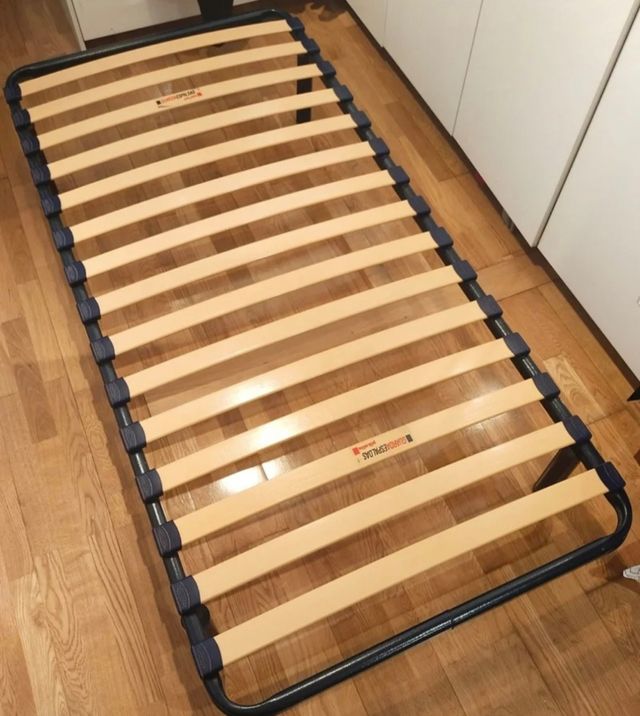 Somier 90x190 cm - Negro y Beige