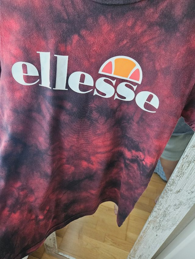 Camiseta Ellesse tie-dye roja negra