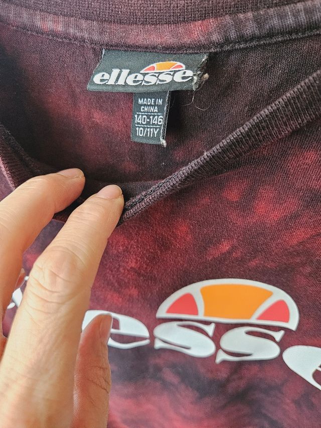 Camiseta Ellesse tie-dye roja negra