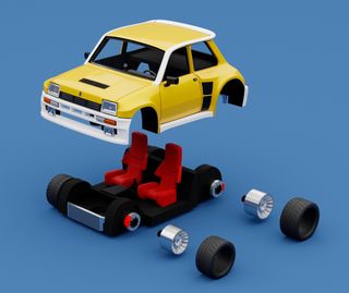 Renault 5 Turbo 2 - Maqueta caricatura resina
