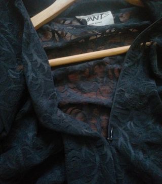 Camicia nera Avant in pizzo
