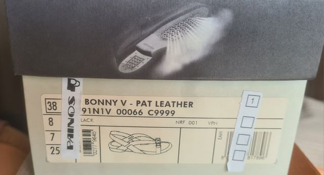 Sandalias Geox negras piel y charol, talla 38