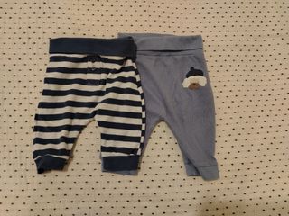 2 Pantaloni neonato 100% cotone biologico