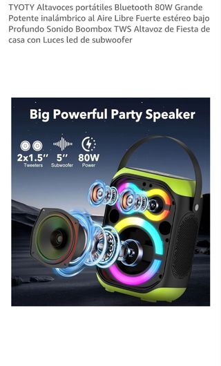 Altavoz Bluetooth TYOTY A95 portátil